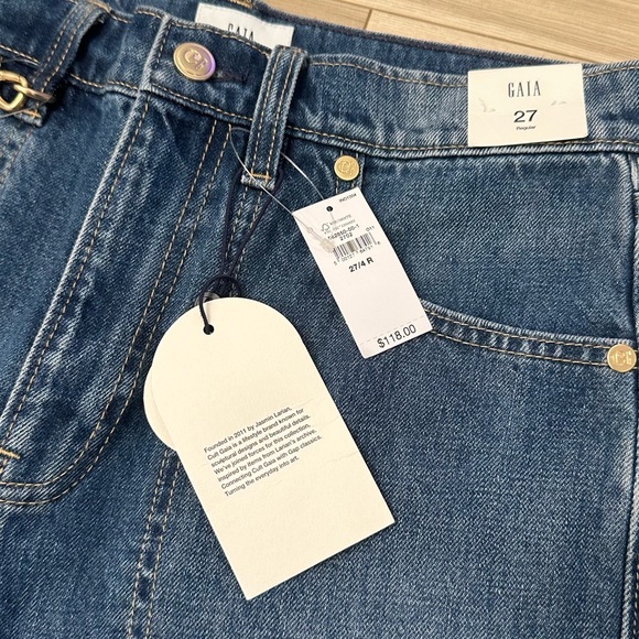 Cult Gaia Blue High Rise Women Jeans - Picture 4 of 6